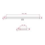 TOPLINE Wandbord inkl. Konsolen zur Wandbefestigung, 1000 x 400 mm