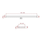 TOPLINE Wandbord inkl. Konsolen zur Wandbefestigung, 1200 x 300 mm - Gastro-Bedarf24 GmbH