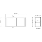 TOPLINE Wandhängeschrank 400 / 2 Schiebetüren B:1200 - Gastro-Bedarf24 GmbH