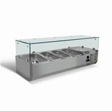 UNNICOOL Kühlaufsatzvitrine - 100 cm - 2 x GN 1/3 + 1 x 1/2 - Gastro-Bedarf24 GmbH