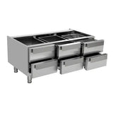 Unterbauschrank 1200 mm mit 6 Schubladen - Gastro-Bedarf24 GmbH