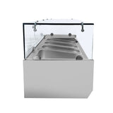 UNNICOOL Kühlaufsatzvitrine - 100 cm - 2 x GN 1/3 + 1 x 1/2