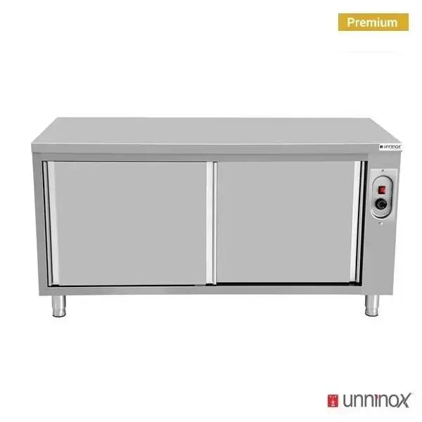 Edelstahl Wärmeschrank mit Schiebetüren - 1400x600xH850mm