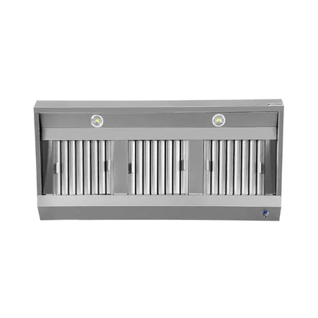 Wandhaube - 2000x950x400 mm - mit Filter und Lampe - Gastro-Bedarf24 GmbH