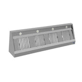 Wandhaube - 2600x700x400 mm - mit Filter und Lampe - Gastro-Bedarf24 GmbH