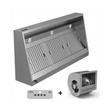 Wandhaube - B1000xT950xH520 - mit Motor, Regler, Filter & Lampe - Gastro-Bedarf24 GmbH