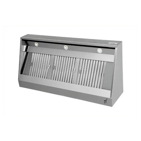 Wandhaube - B1500xT700xH540 - mit Motor, Regler, Filter & Lampe - Gastro-Bedarf24 GmbH