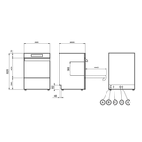 WASH PROFILINE Geschirrspülmaschine mit Ablaufpumpe & Dosierpumpen - 230 Volt - Gastro - Bedarf24